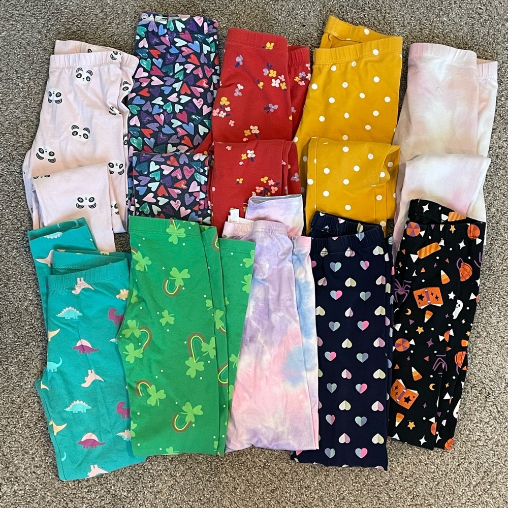 SOLD Girl size 7/8 yo , Lot of 10 leggings